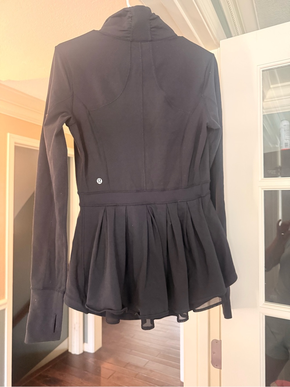 RARE Lululemon Riding Jacket Black Size 8 Pleated Peplum